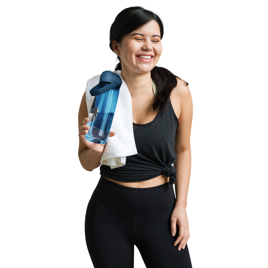 Lions 3 Flip straw water bottle