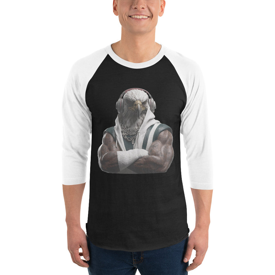 Eagles M 14 3/4 sleeve raglan shirt