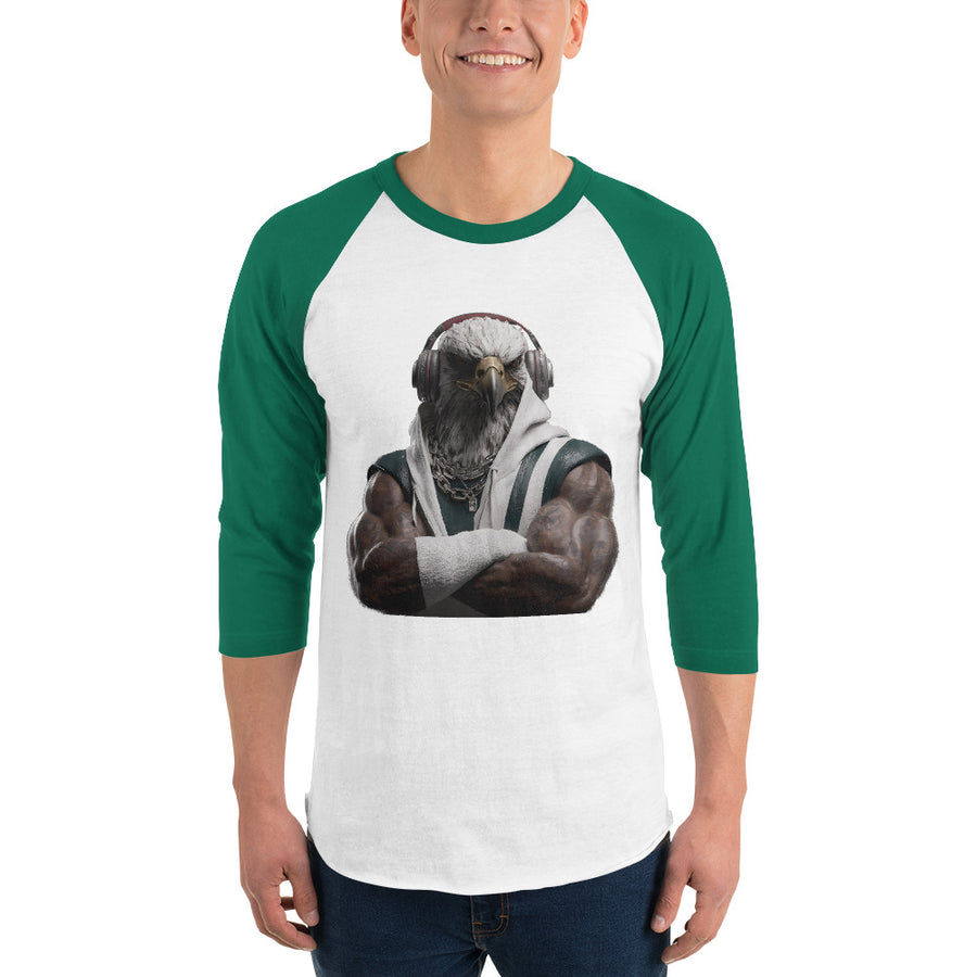 Eagles M 14 3/4 sleeve raglan shirt