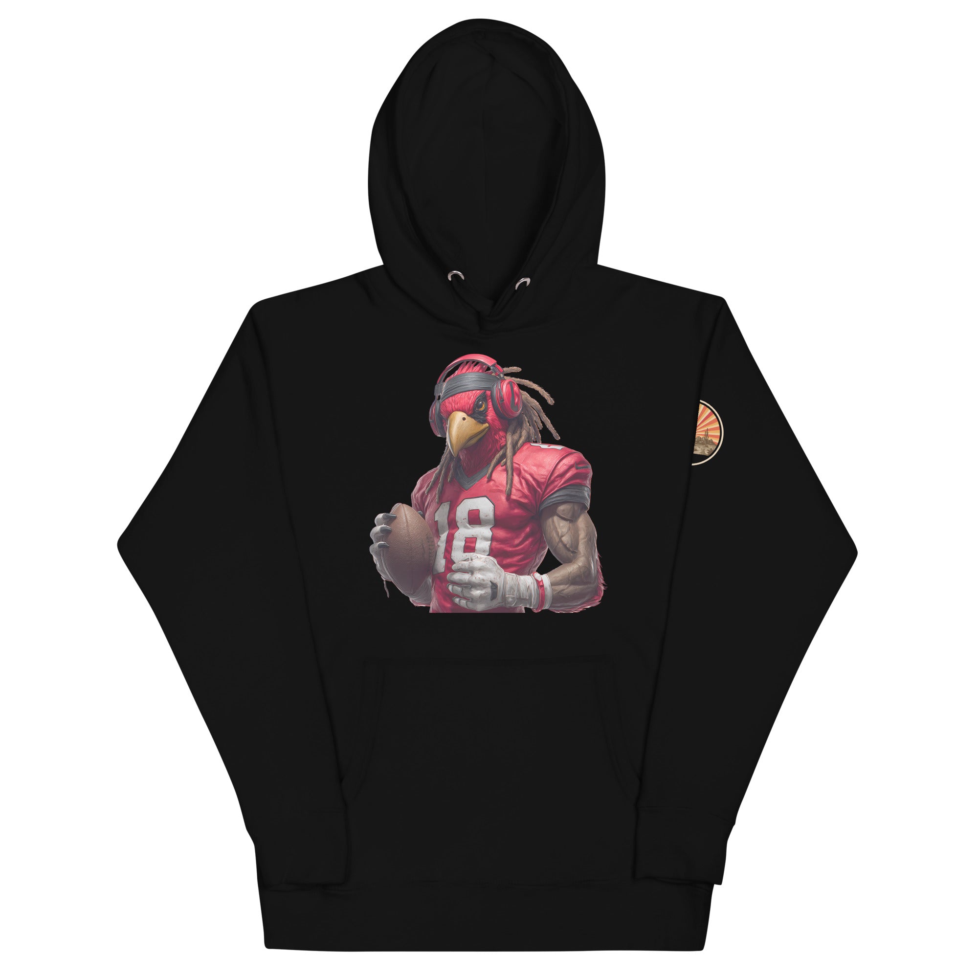 Cardinal 4 Men Unisex Hoodie Black