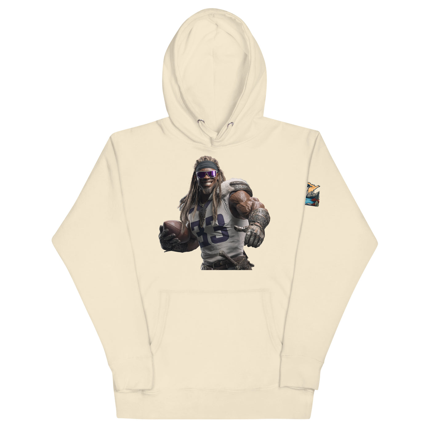 Viking 8 M Unisex Hoodie Bone