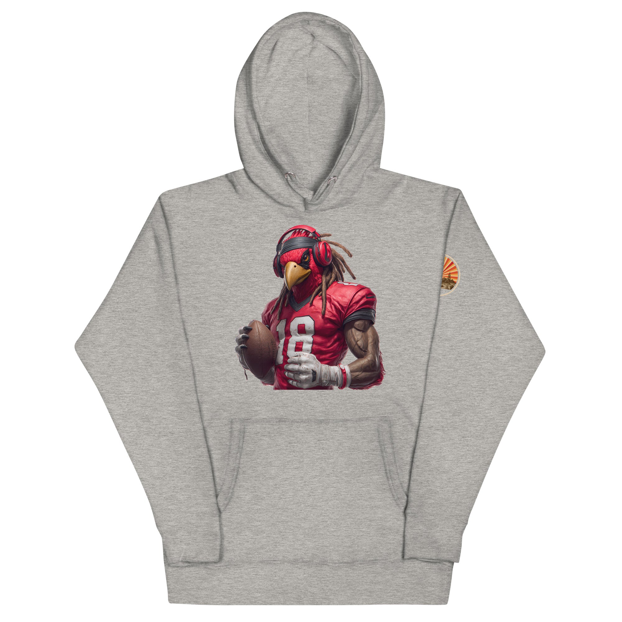 Cardinal 4 Men Unisex Hoodie Carbon Grey