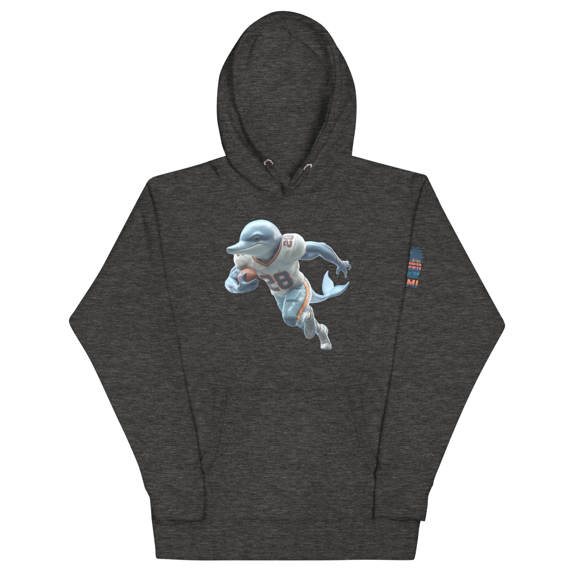 Dolphin 2 M Unisex Hoodie Charcoal Heather