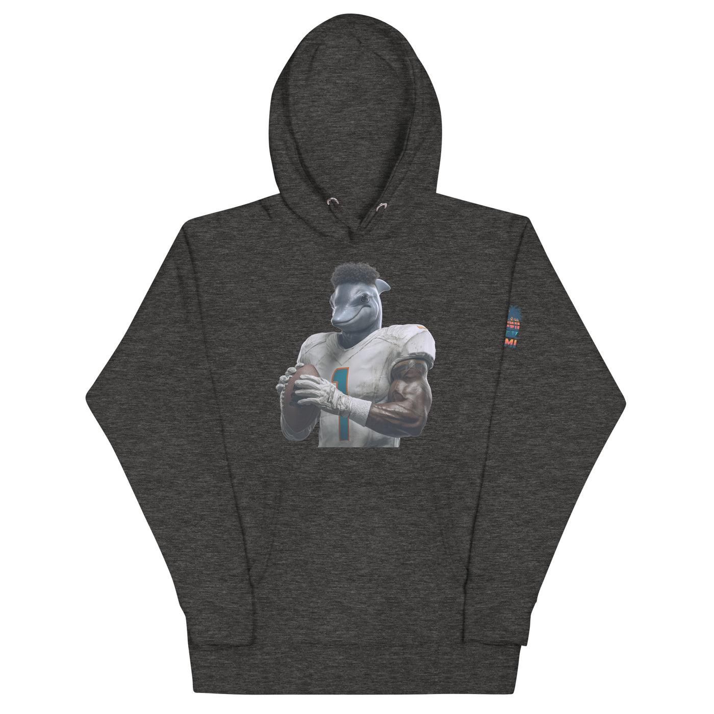 Dolphin 7 M Unisex Hoodie Charcoal Heather