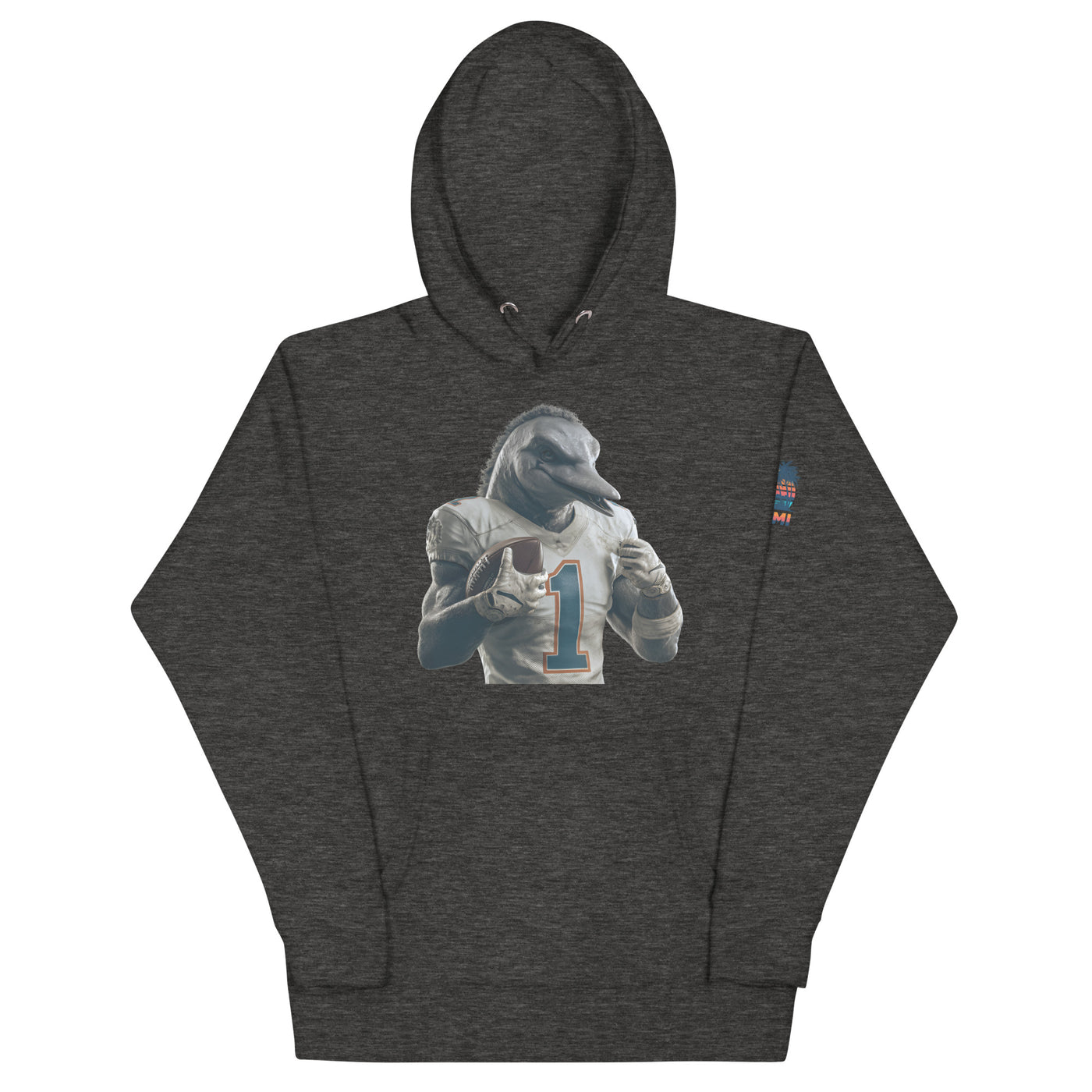 Dolphin 8 M Unisex Hoodie Charcoal Heather
