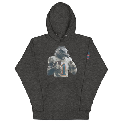 Dolphin 8 M Unisex Hoodie Charcoal Heather
