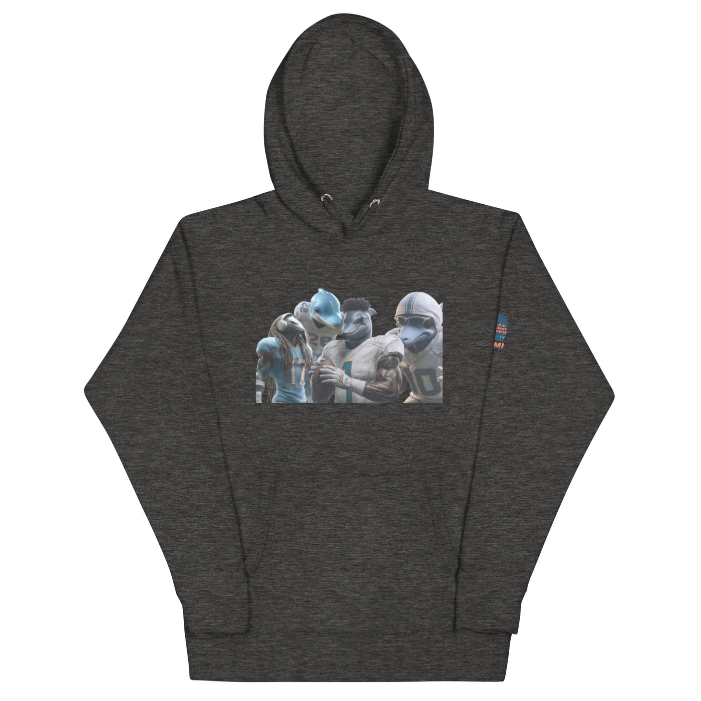 Dolphin 12 M Unisex Hoodie Charcoal Heather