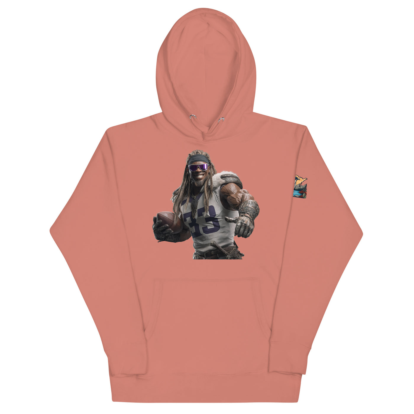 Viking 8 M Unisex Hoodie Dusty Rose