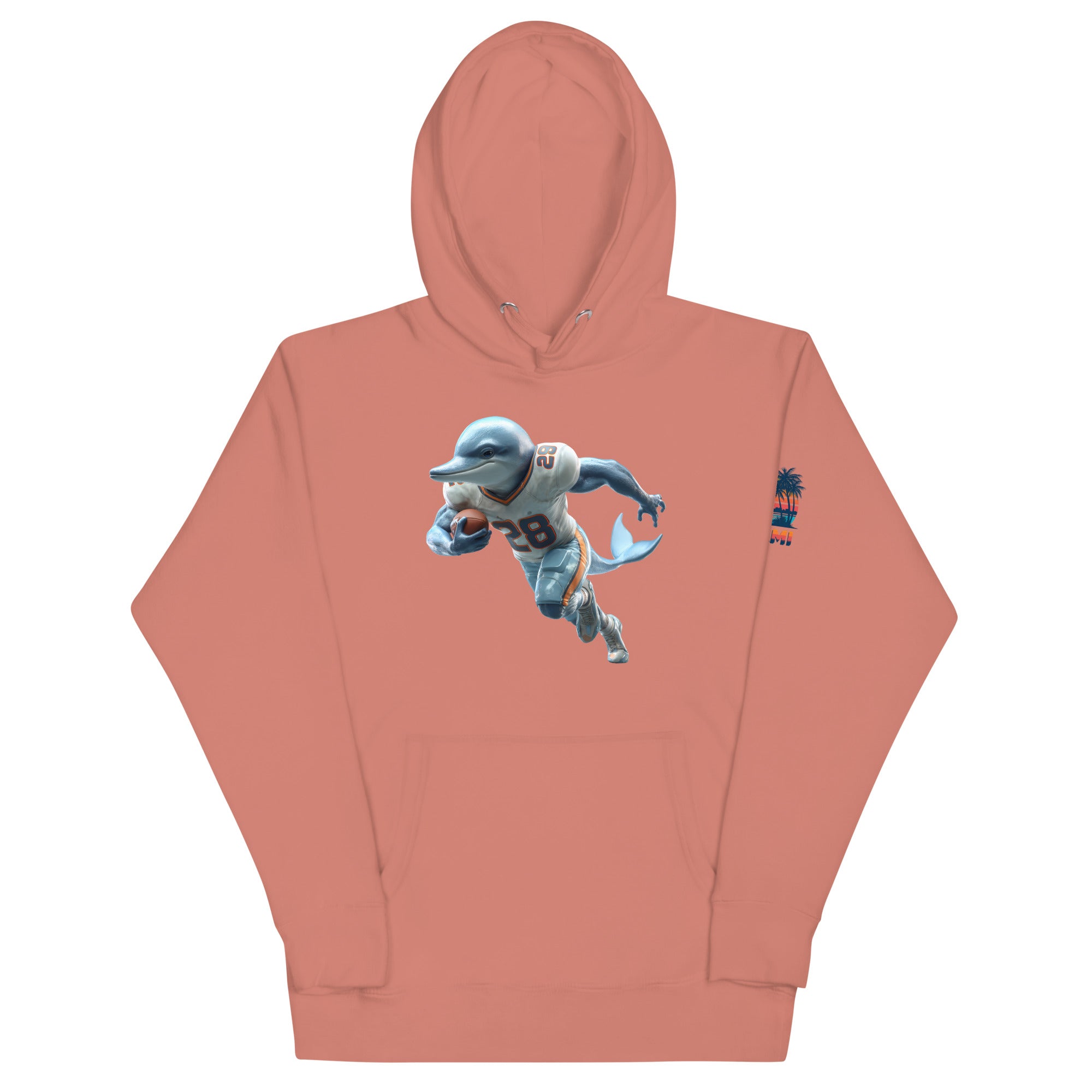 Dolphin 2 M Unisex Hoodie Dusty Rose