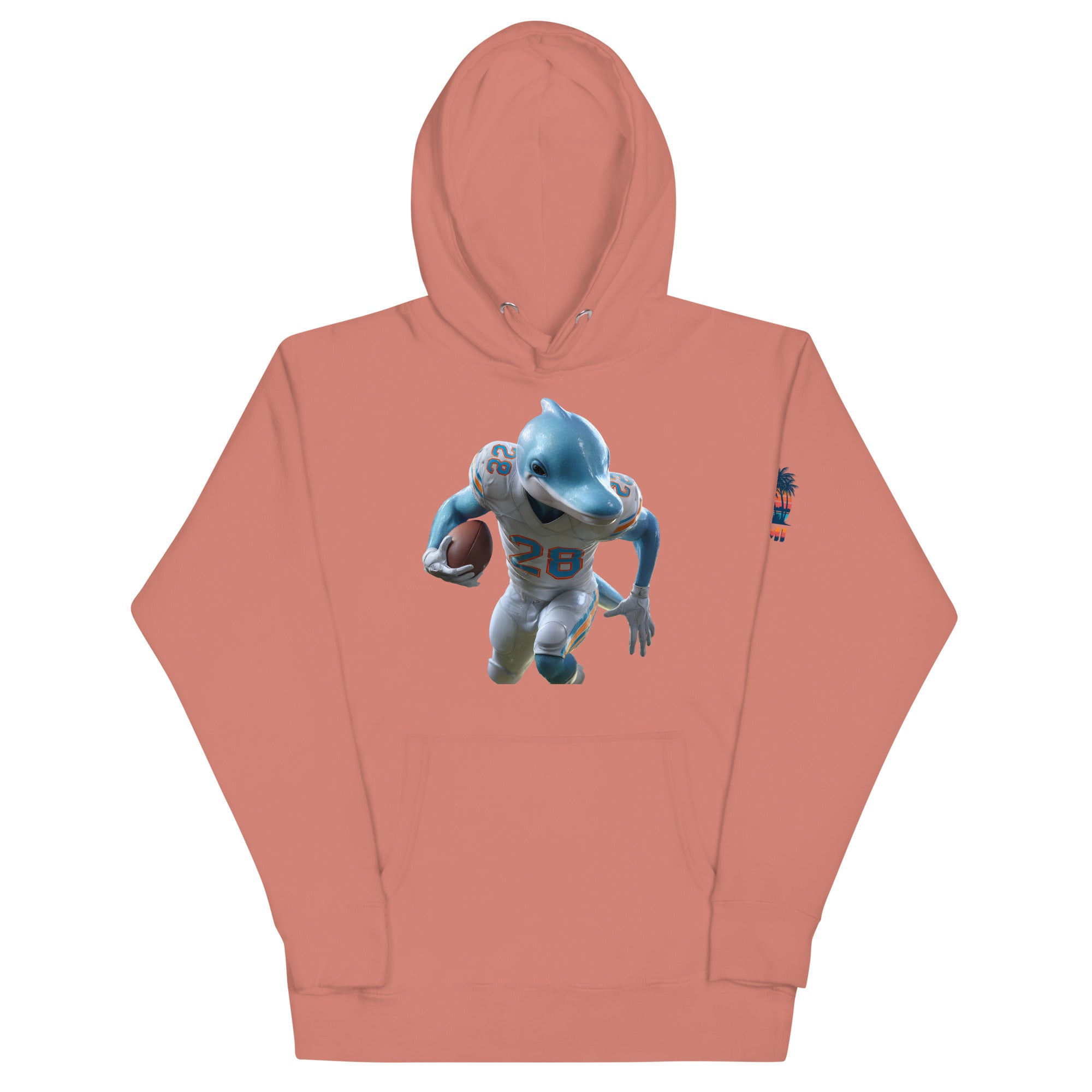 Dolphin 3 M Unisex Hoodie Dusty Rose