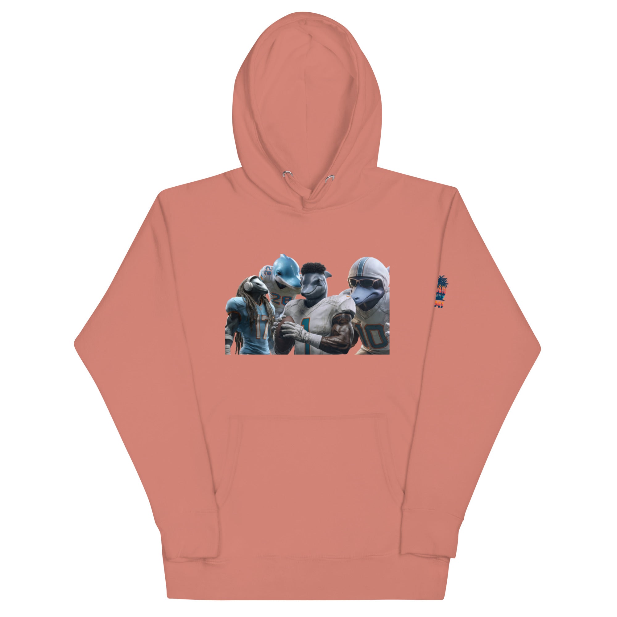 Dolphin 12 M Unisex Hoodie Dusty Rose