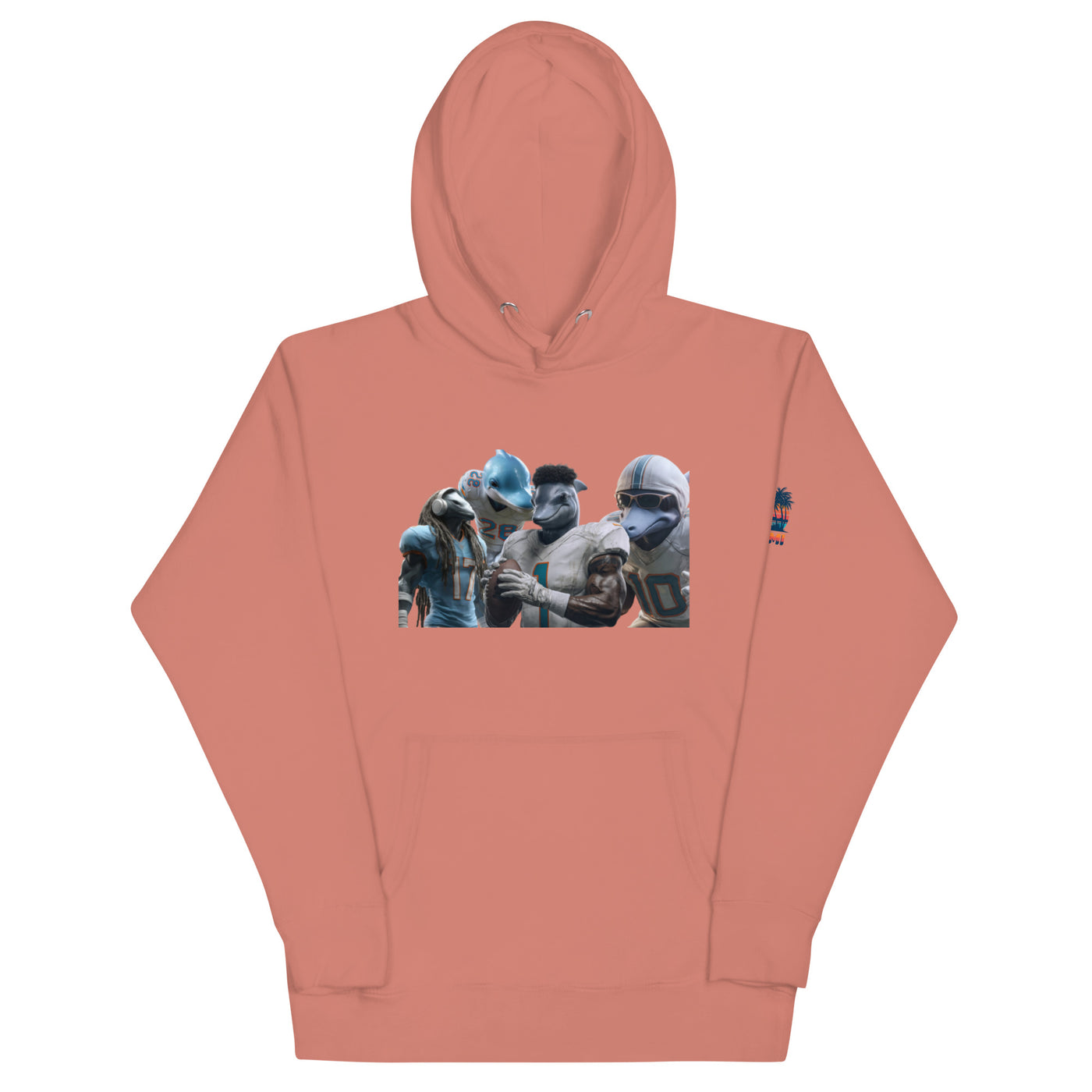 Dolphin 12 M Unisex Hoodie Dusty Rose