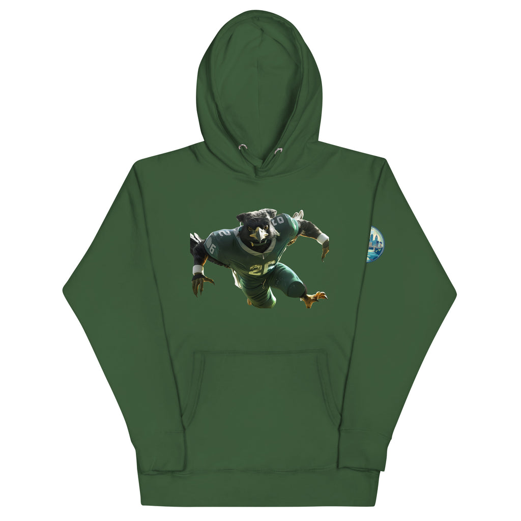 Eagle 3 Men Unisex Hoodie Forest Green