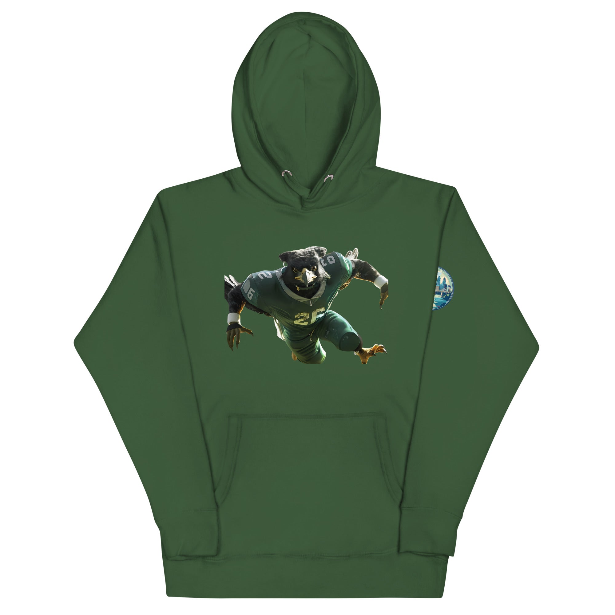 Eagle 3 Men Unisex Hoodie Forest Green