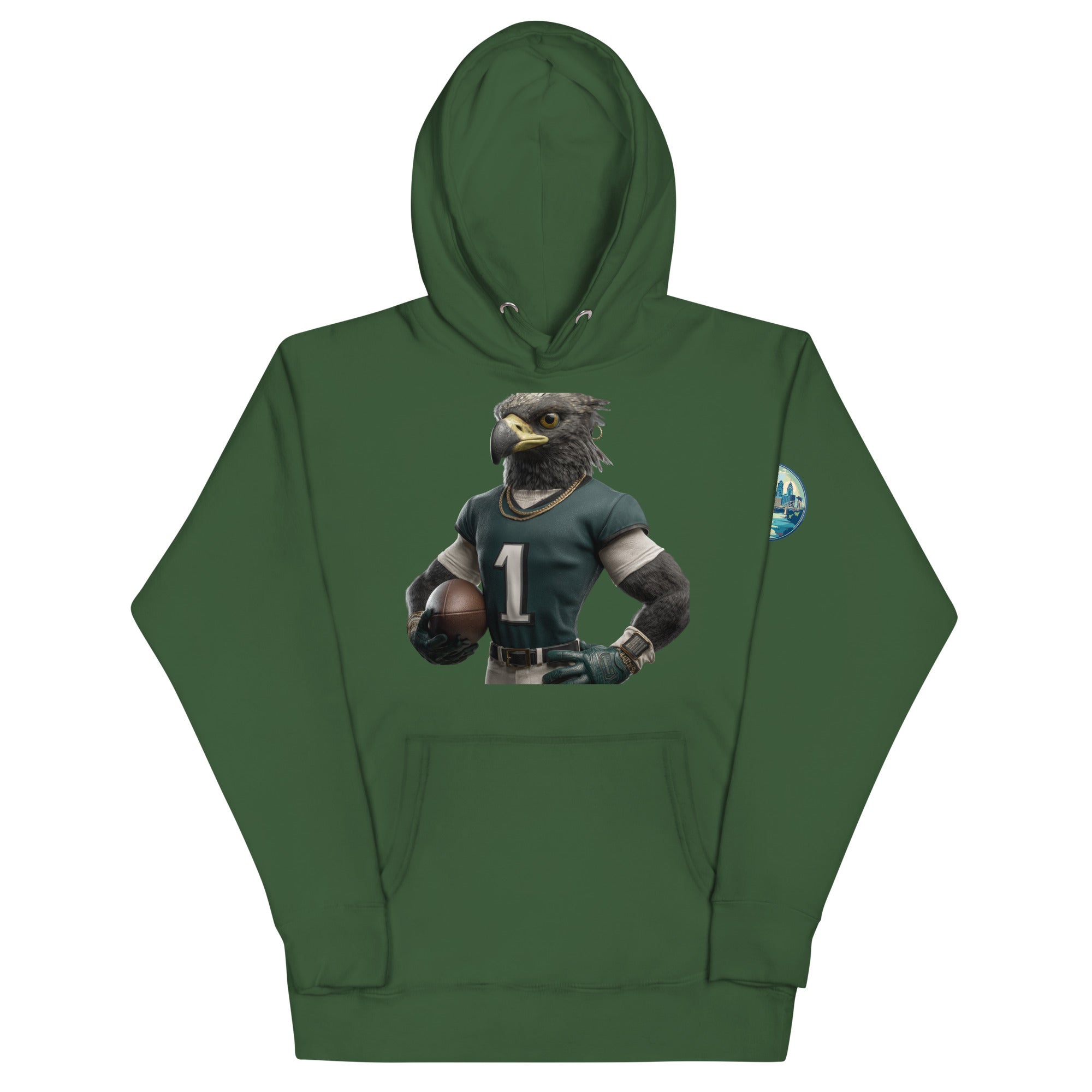 Eagle 4 Men Unisex Hoodie Forest Green