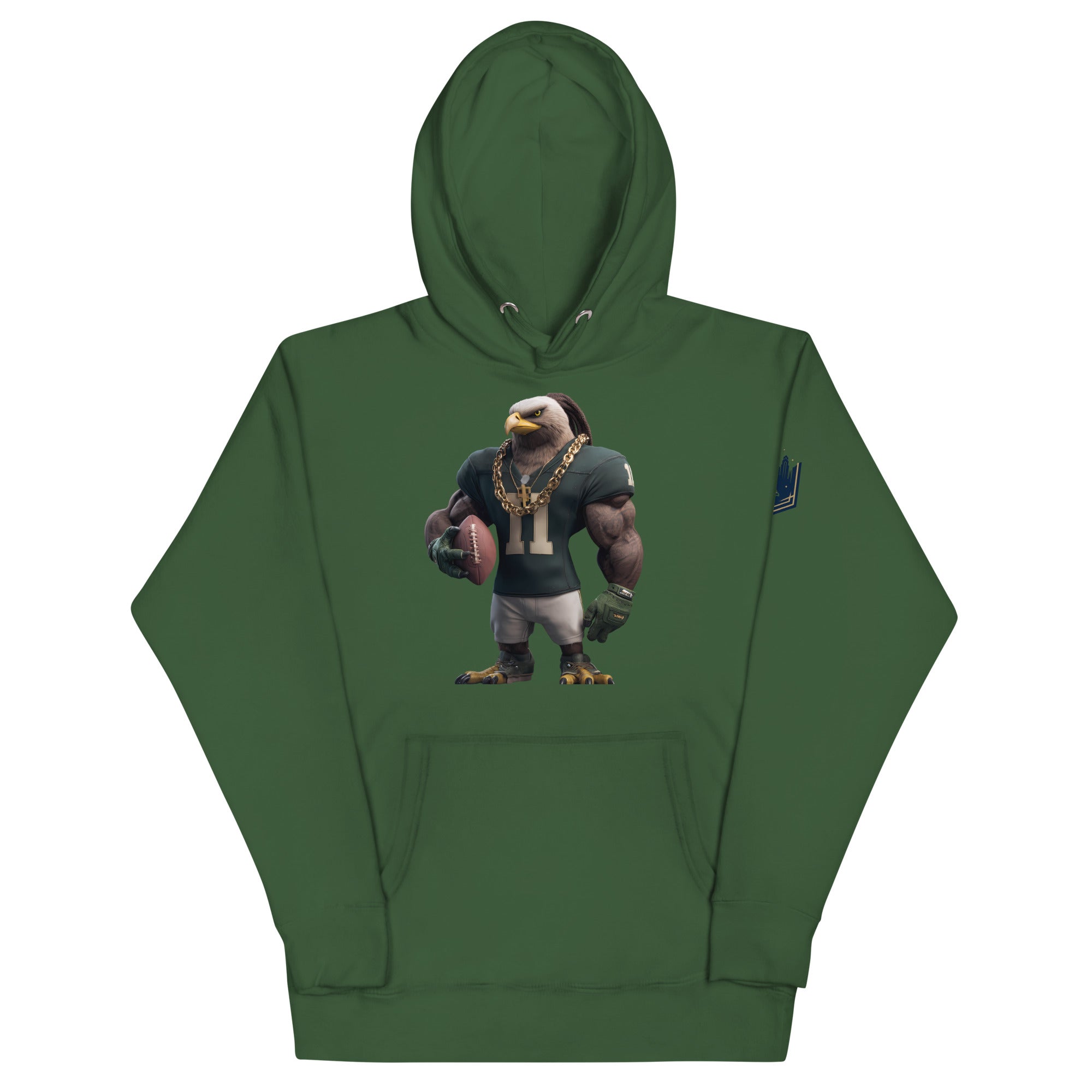 Eagle 5 Men Unisex Hoodie Forest Green