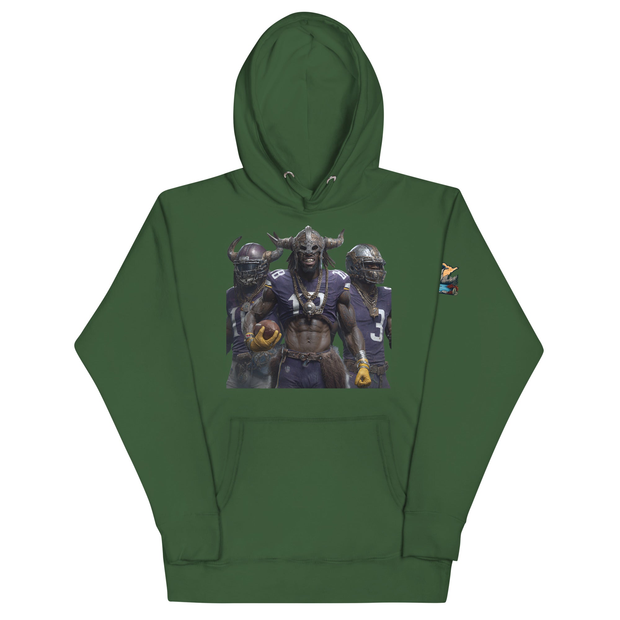 Viking 5 M Unisex Hoodie Forest Green