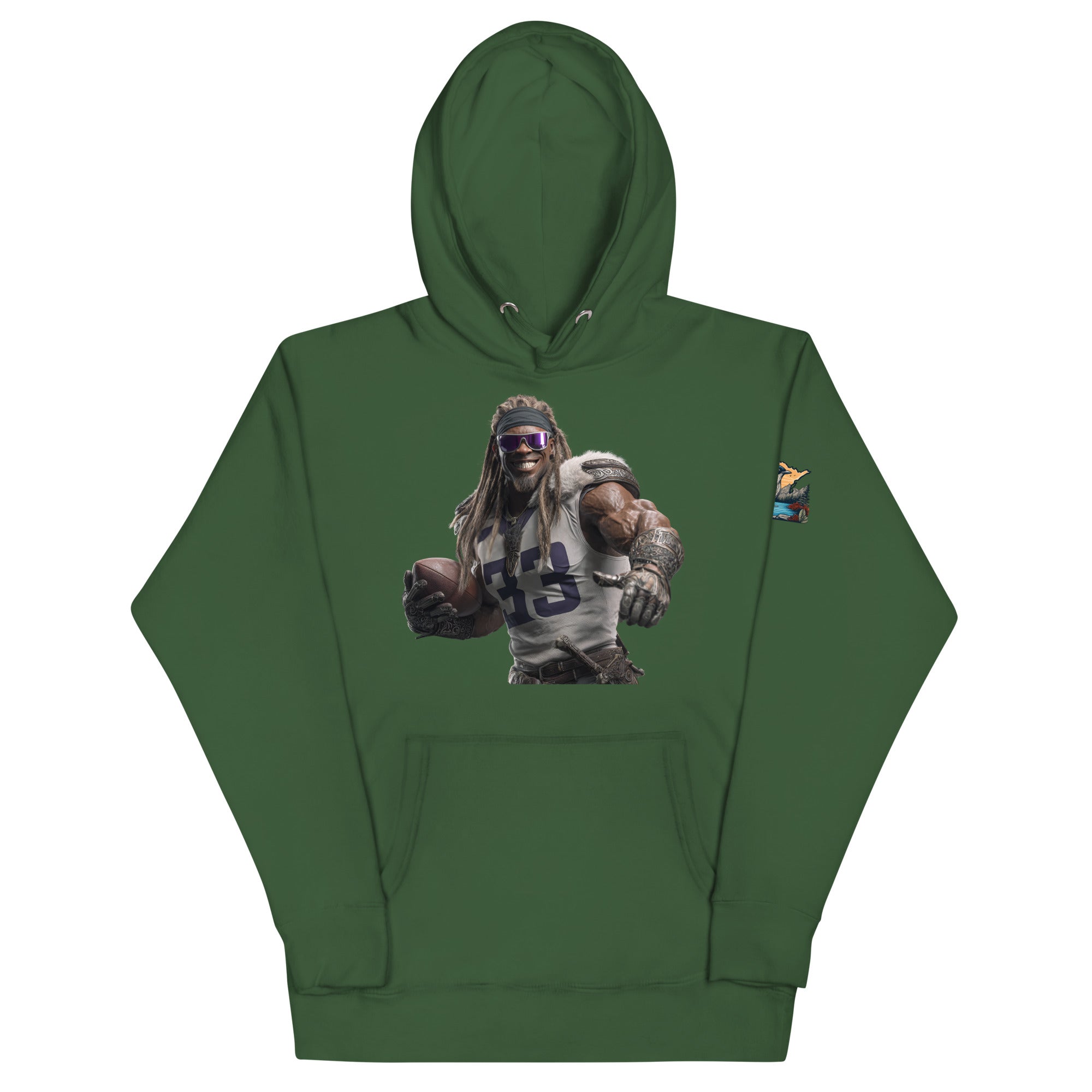 Viking 8 M Unisex Hoodie Forest Green