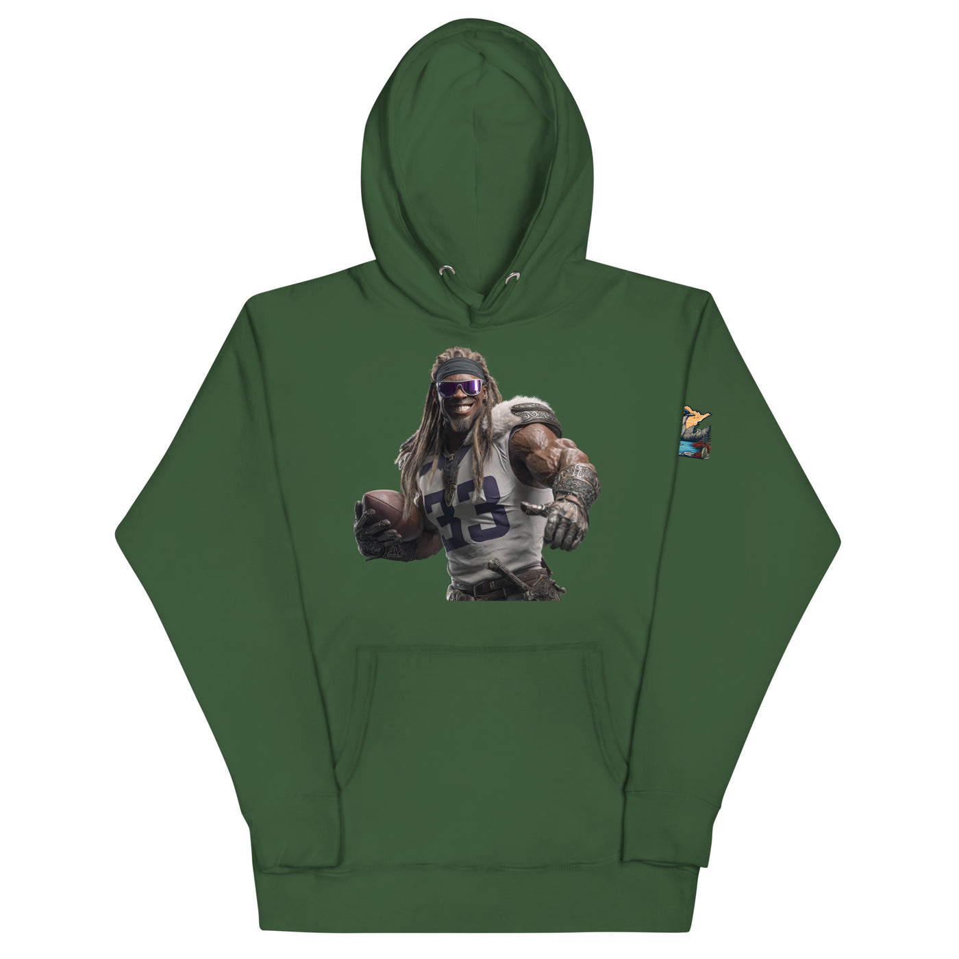 Viking 8 M Unisex Hoodie Forest Green