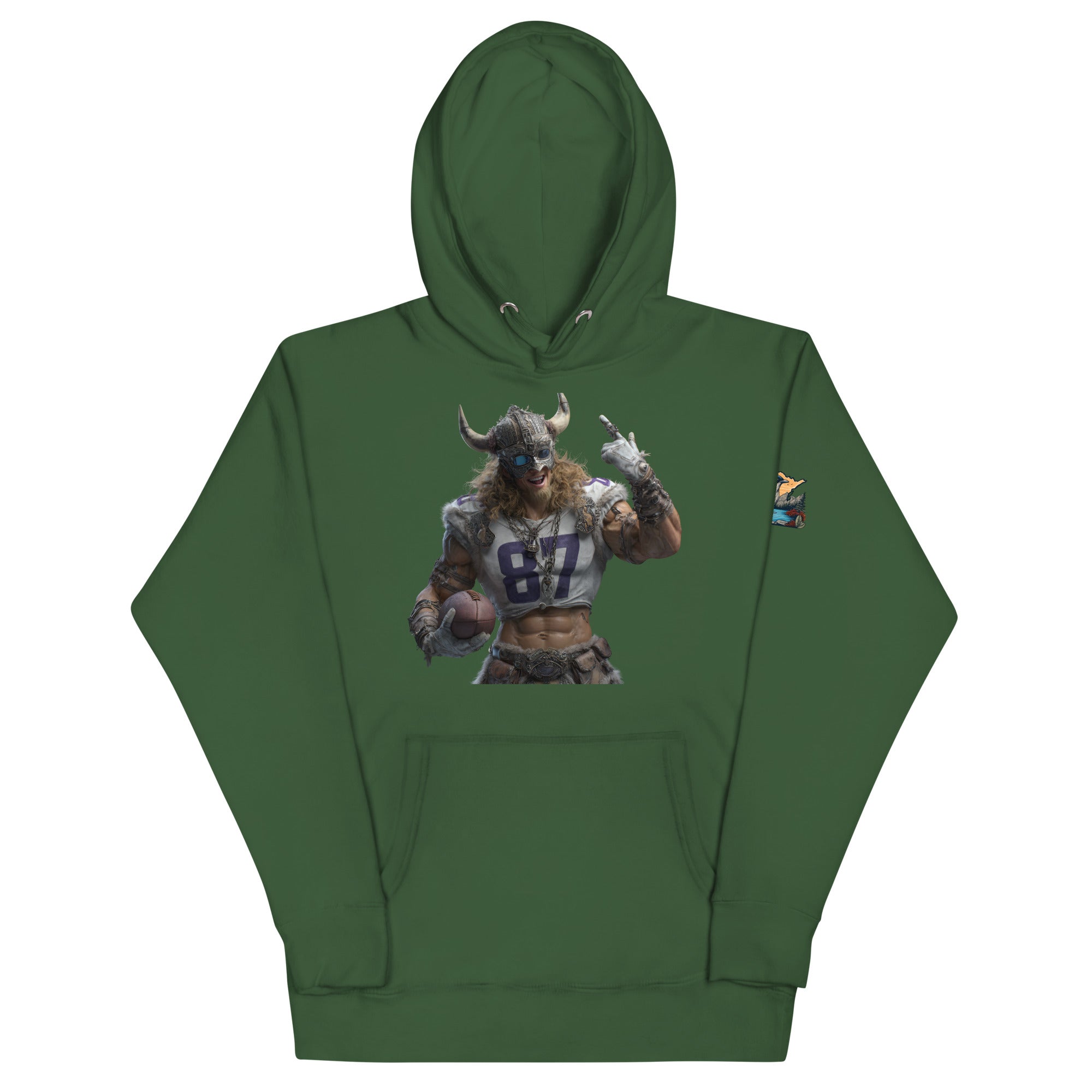 Viking 10 M Unisex Hoodie Forest Green
