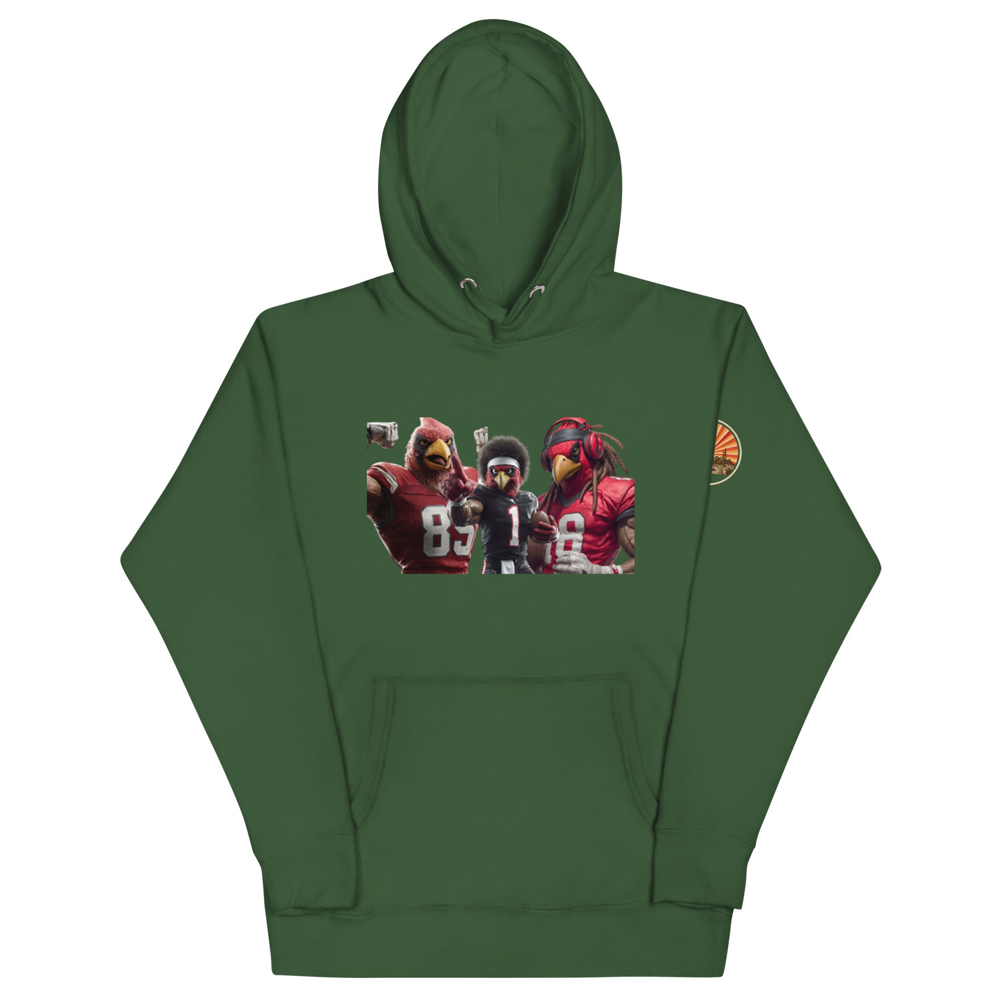 Cardinal 13 M Unisex Hoodie Forest Green