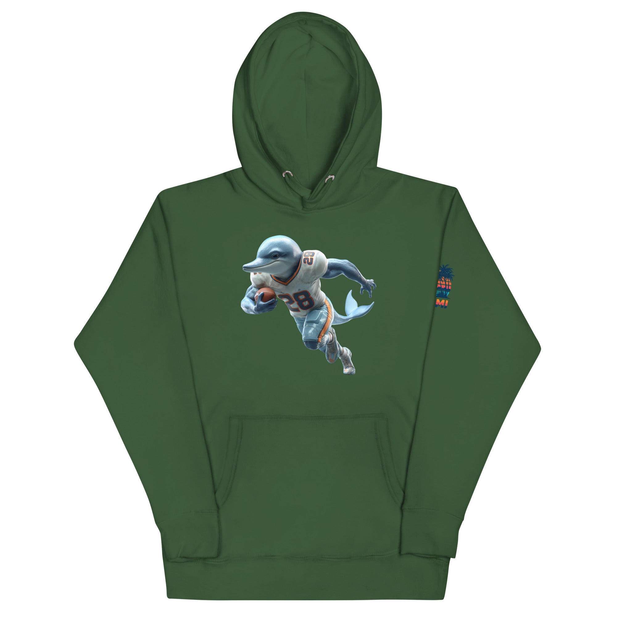Dolphin 2 M Unisex Hoodie Forest Green