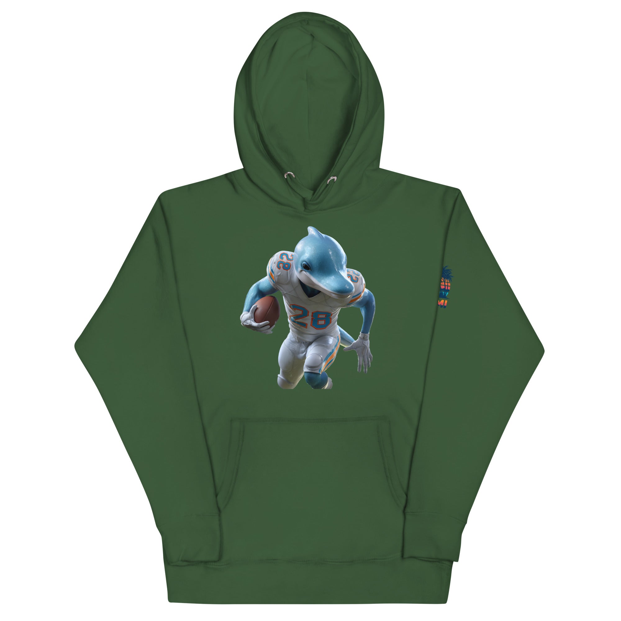 Dolphin 3 M Unisex Hoodie Forest Green
