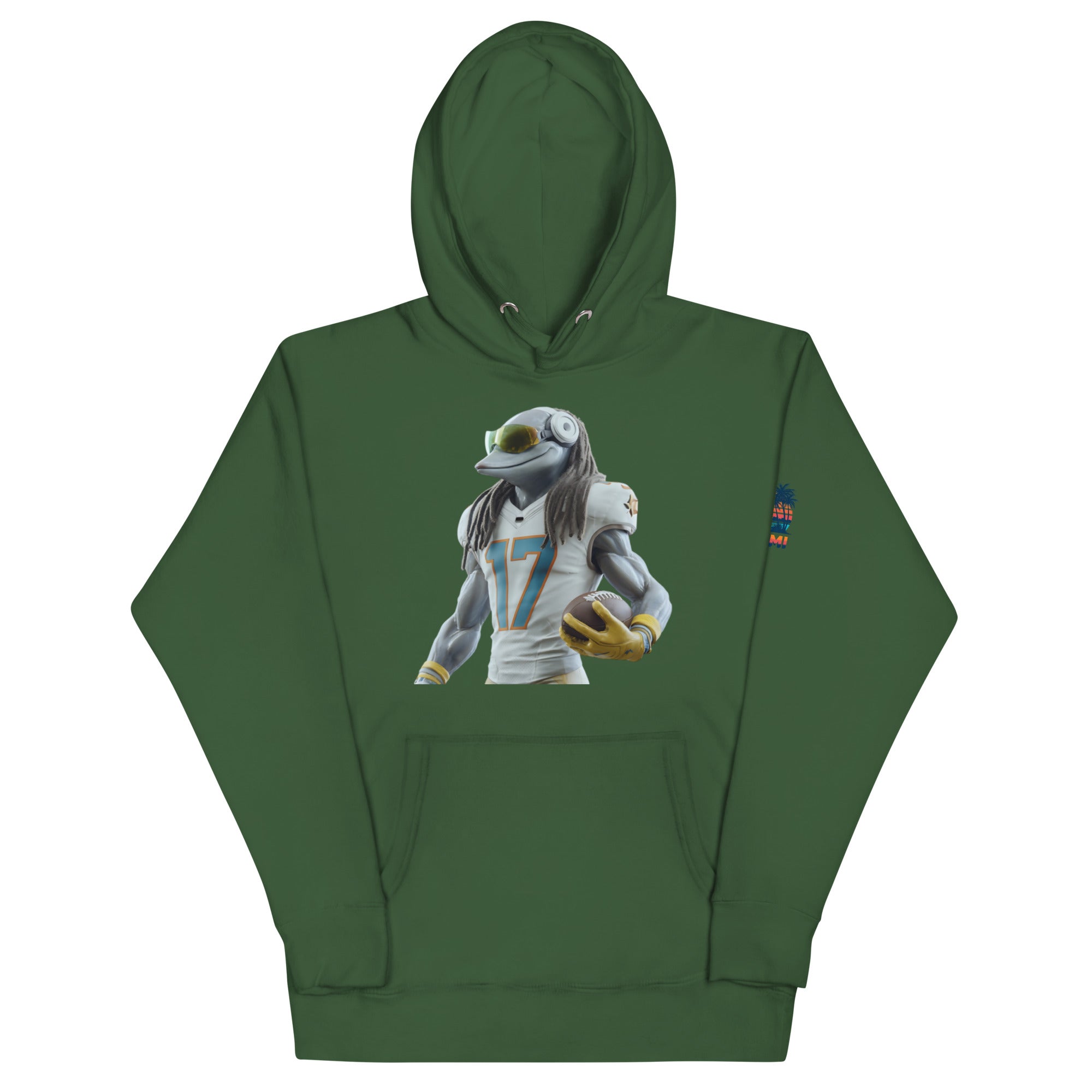 Dolphin 5 M Unisex Hoodie Forest Green