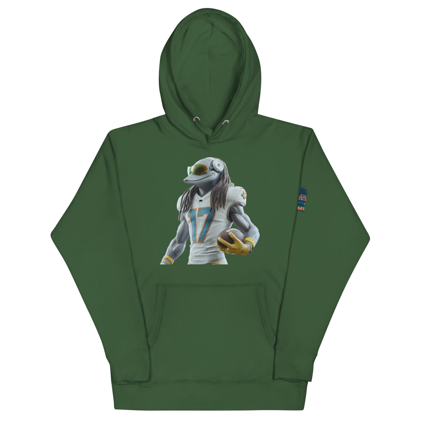 Dolphin 5 M Unisex Hoodie Forest Green