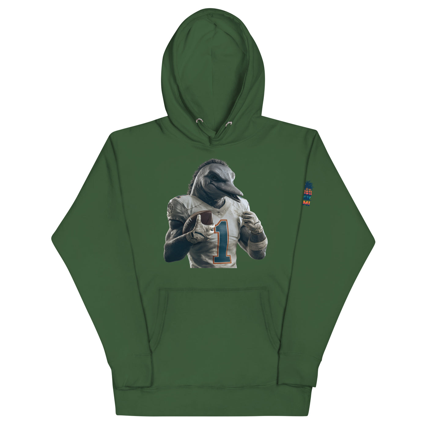 Dolphin 8 M Unisex Hoodie Forest Green