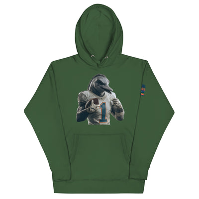 Dolphin 8 M Unisex Hoodie Forest Green