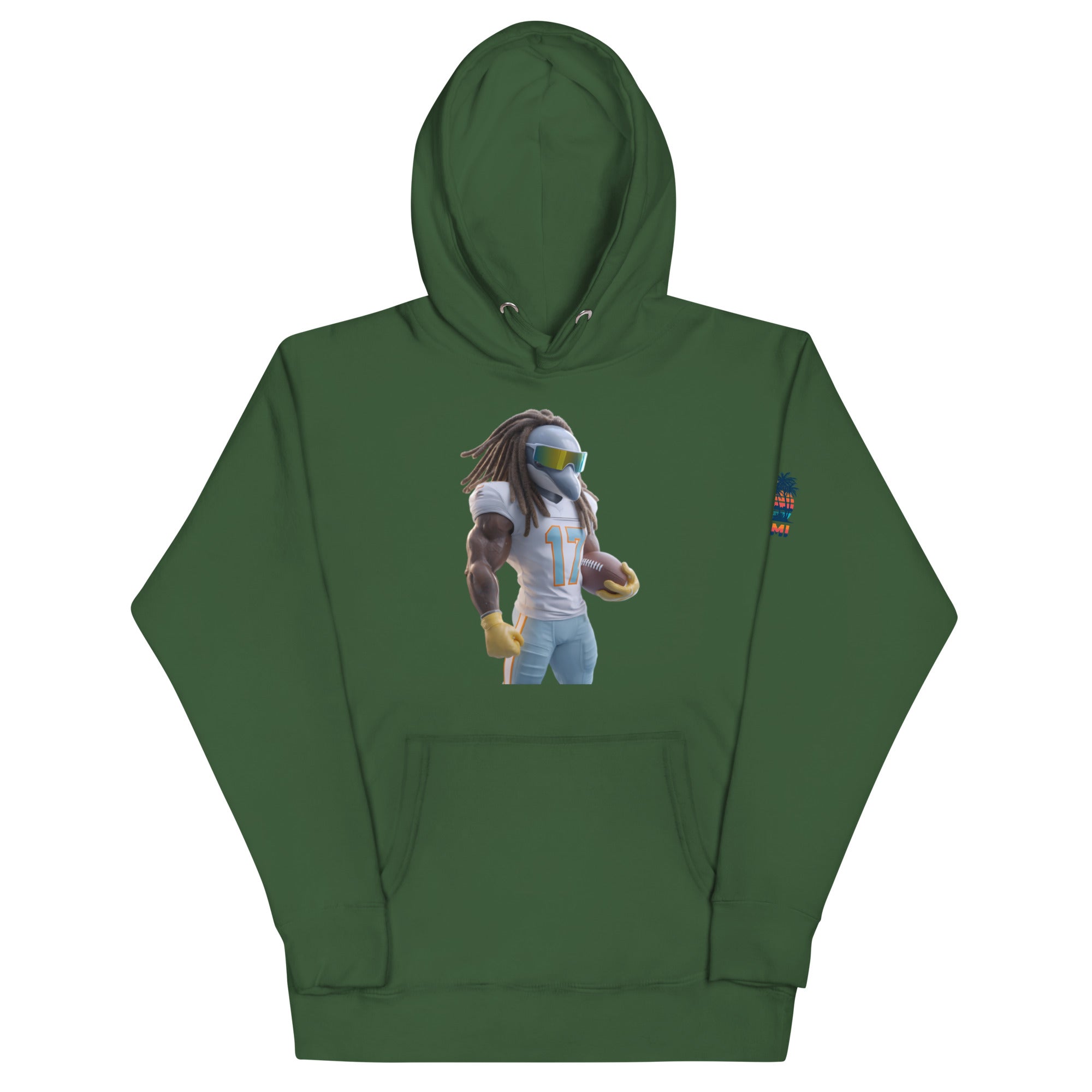 Dolphin 11 M Unisex Hoodie Forest Green