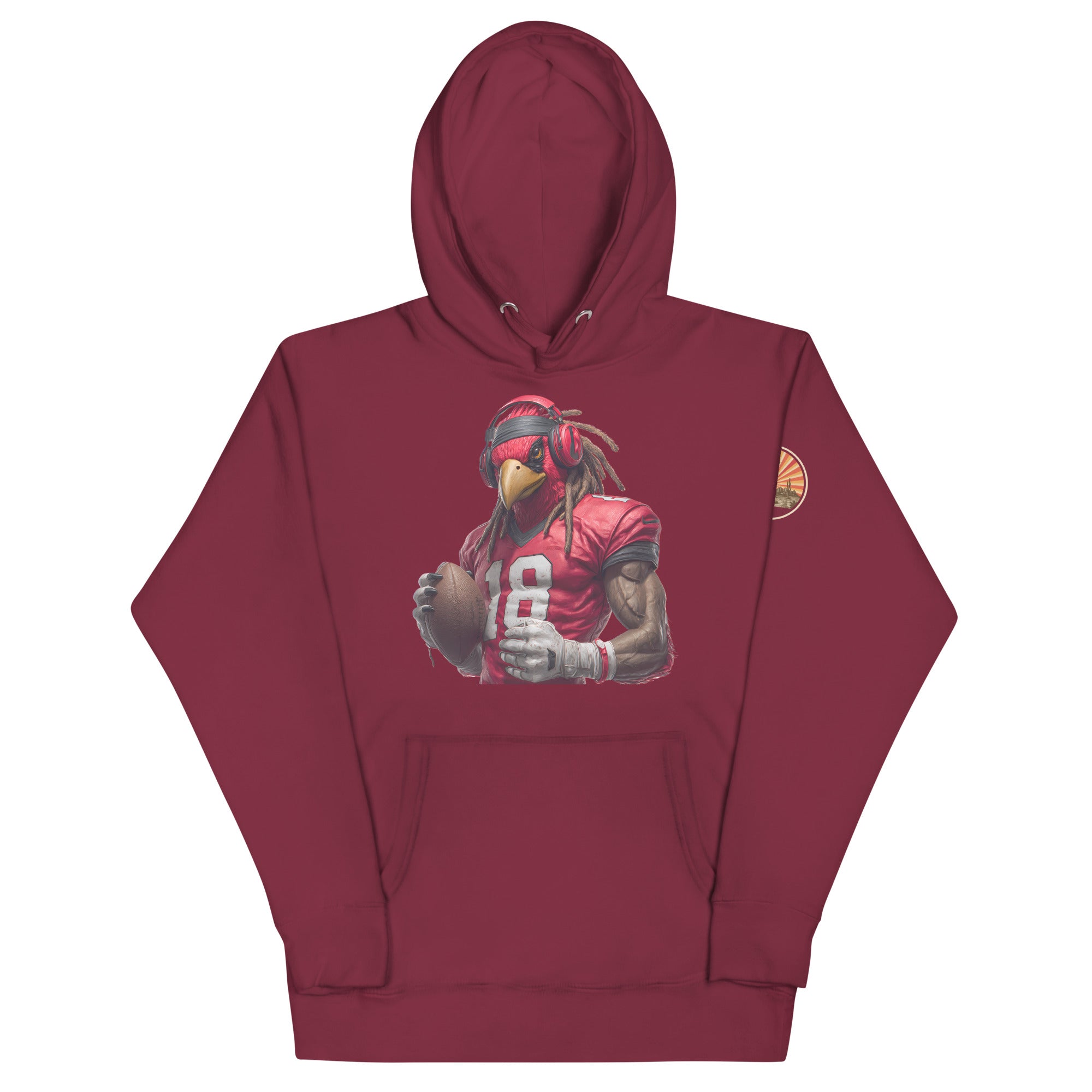 Cardinal 4 Men Unisex Hoodie Maroon
