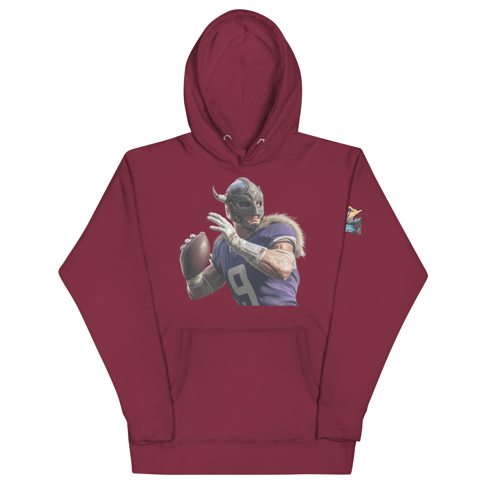 Viking 1 M Unisex Hoodie Maroon