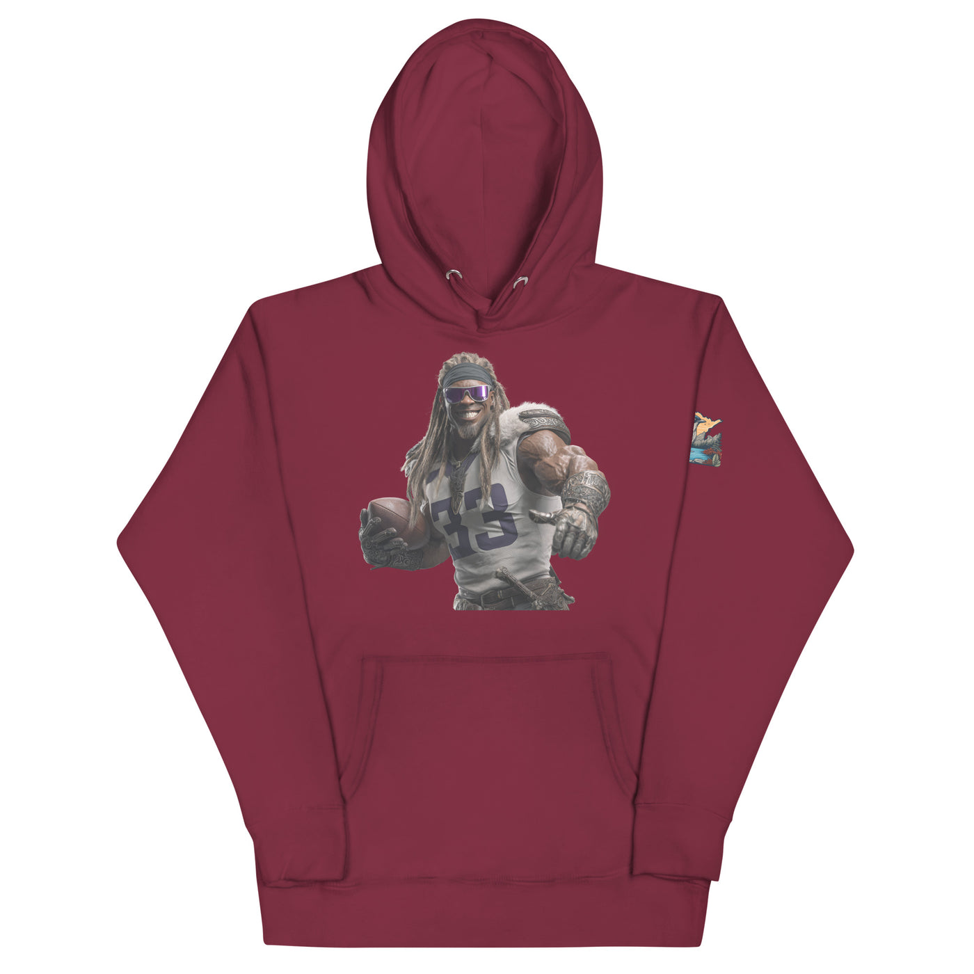 Viking 8 M Unisex Hoodie Maroon
