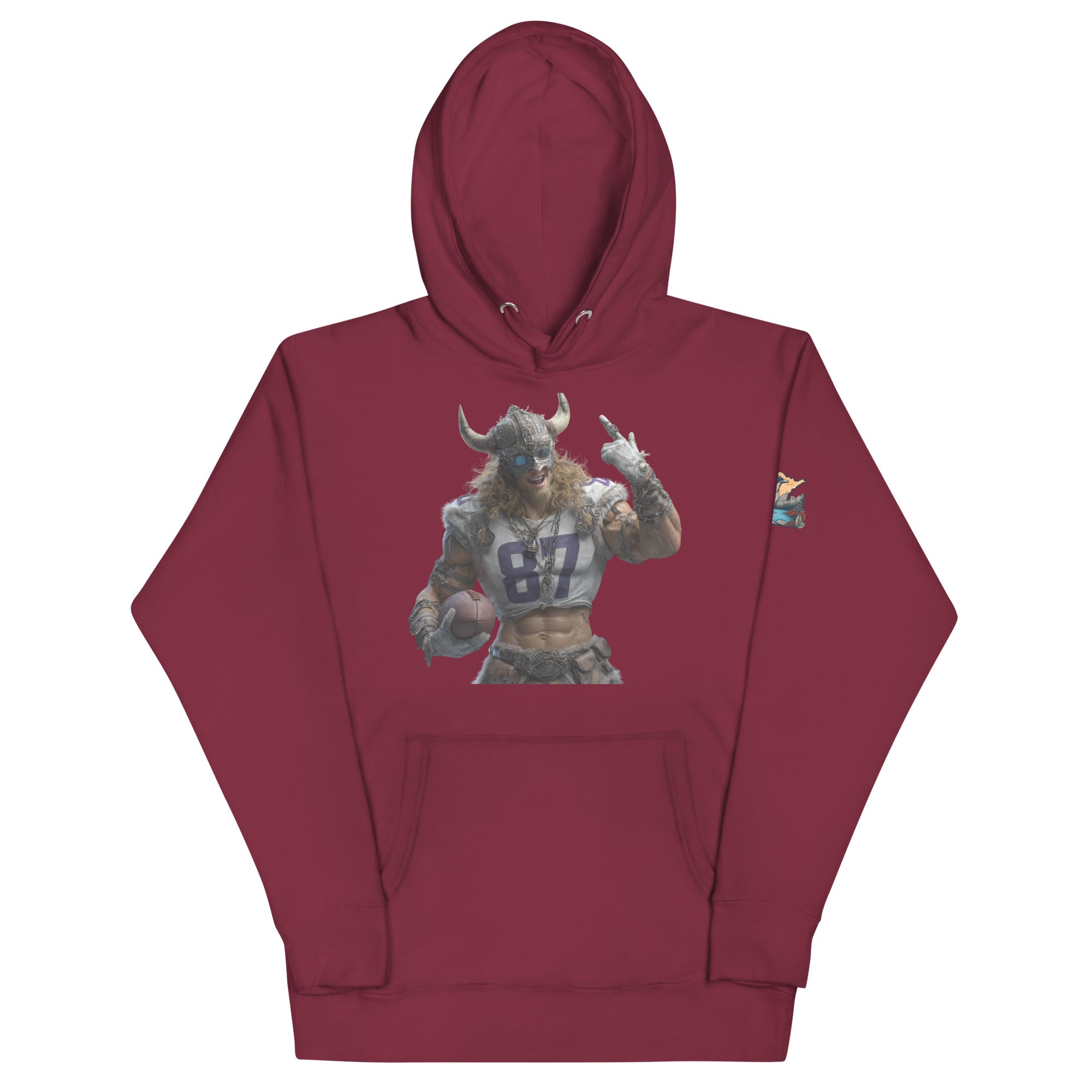 Viking 10 M Unisex Hoodie Maroon