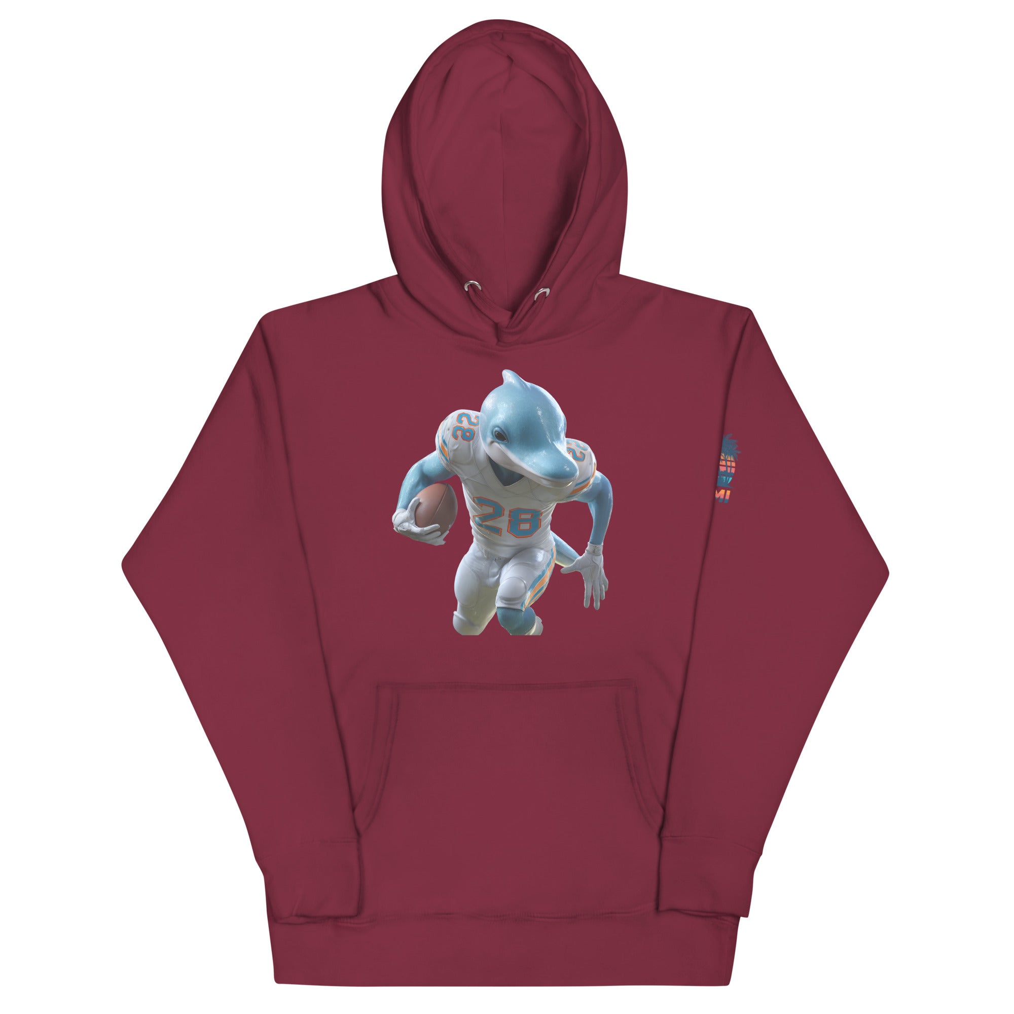 Dolphin 3 M Unisex Hoodie Maroon