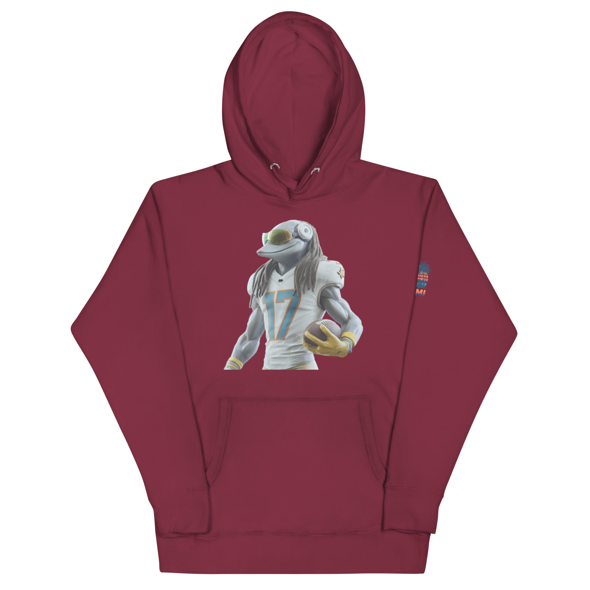 Dolphin 5 M Unisex Hoodie Maroon