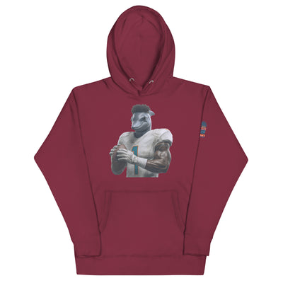 Dolphin 7 M Unisex Hoodie Maroon