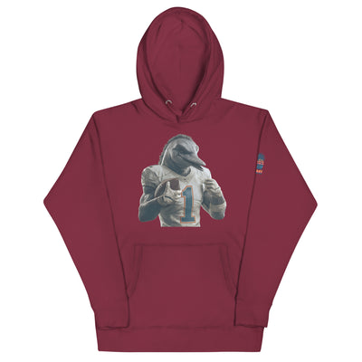Dolphin 8 M Unisex Hoodie Maroon