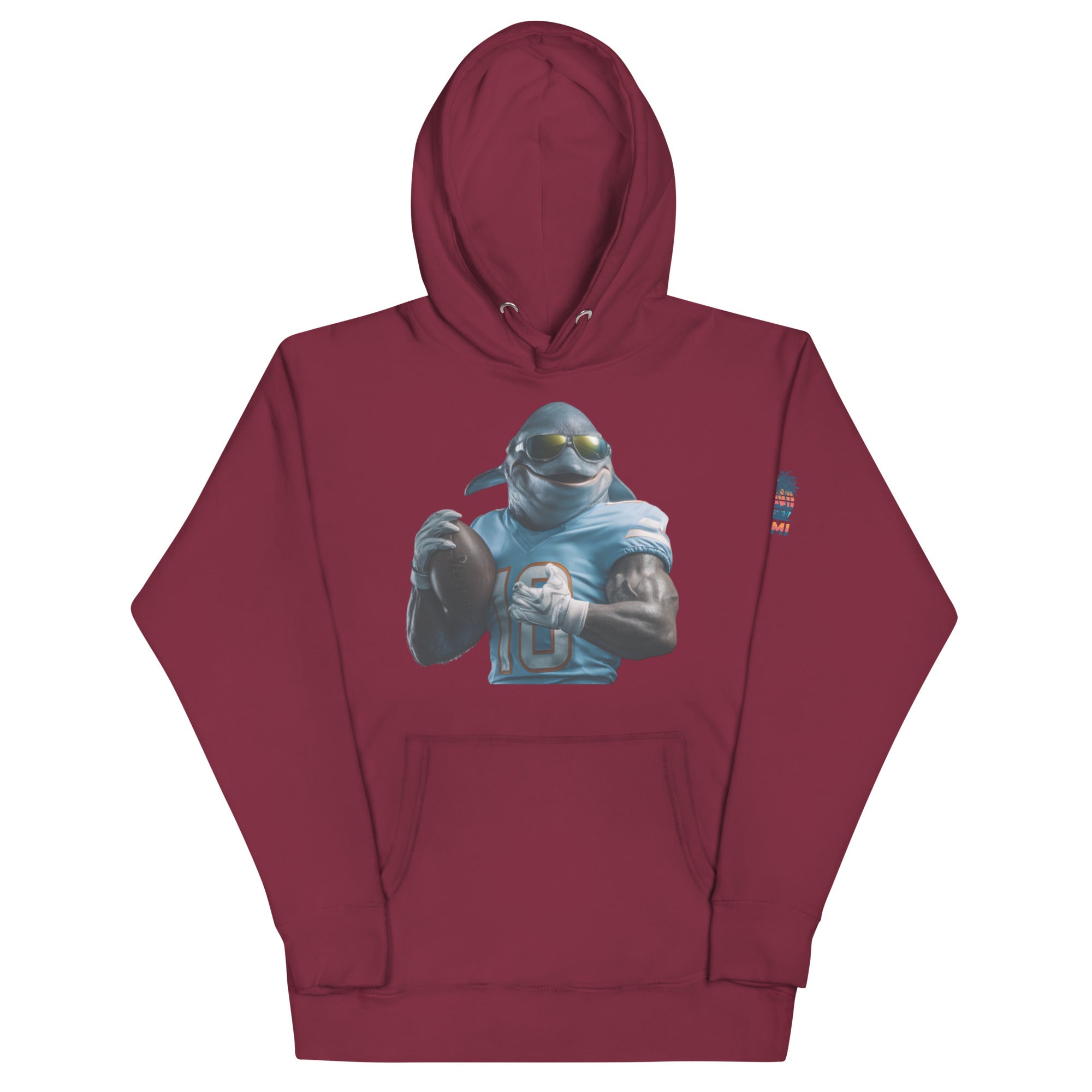Dolphin 10 M Unisex Hoodie Maroon