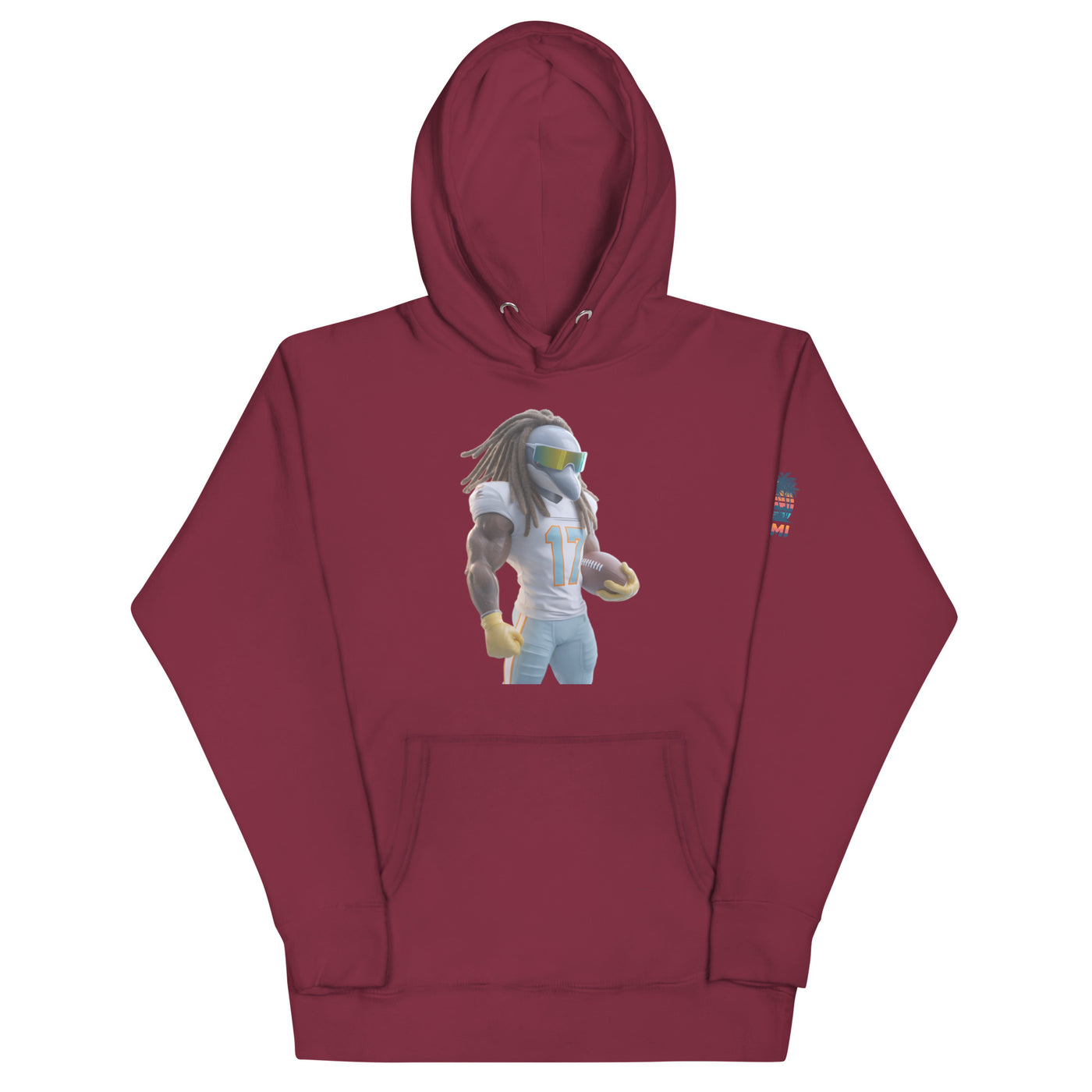 Dolphin 11 M Unisex Hoodie Maroon