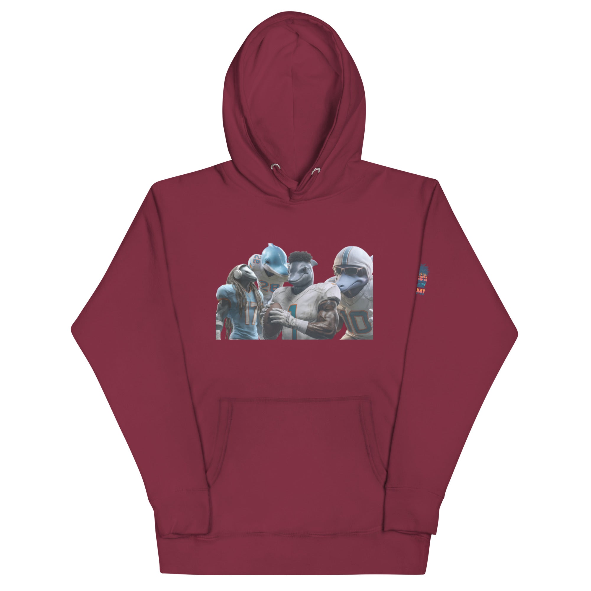 Dolphin 12 M Unisex Hoodie Maroon