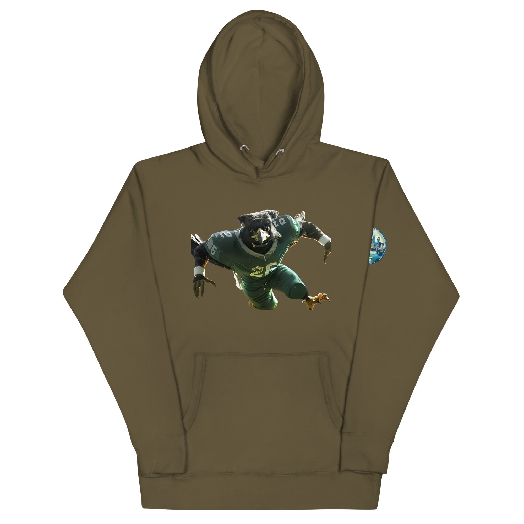 Eagle 3 Men Unisex Hoodie Military Green