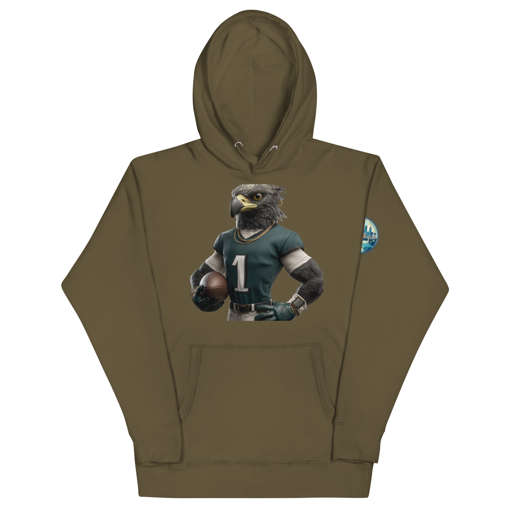 Eagle 4 Men Unisex Hoodie Military Green