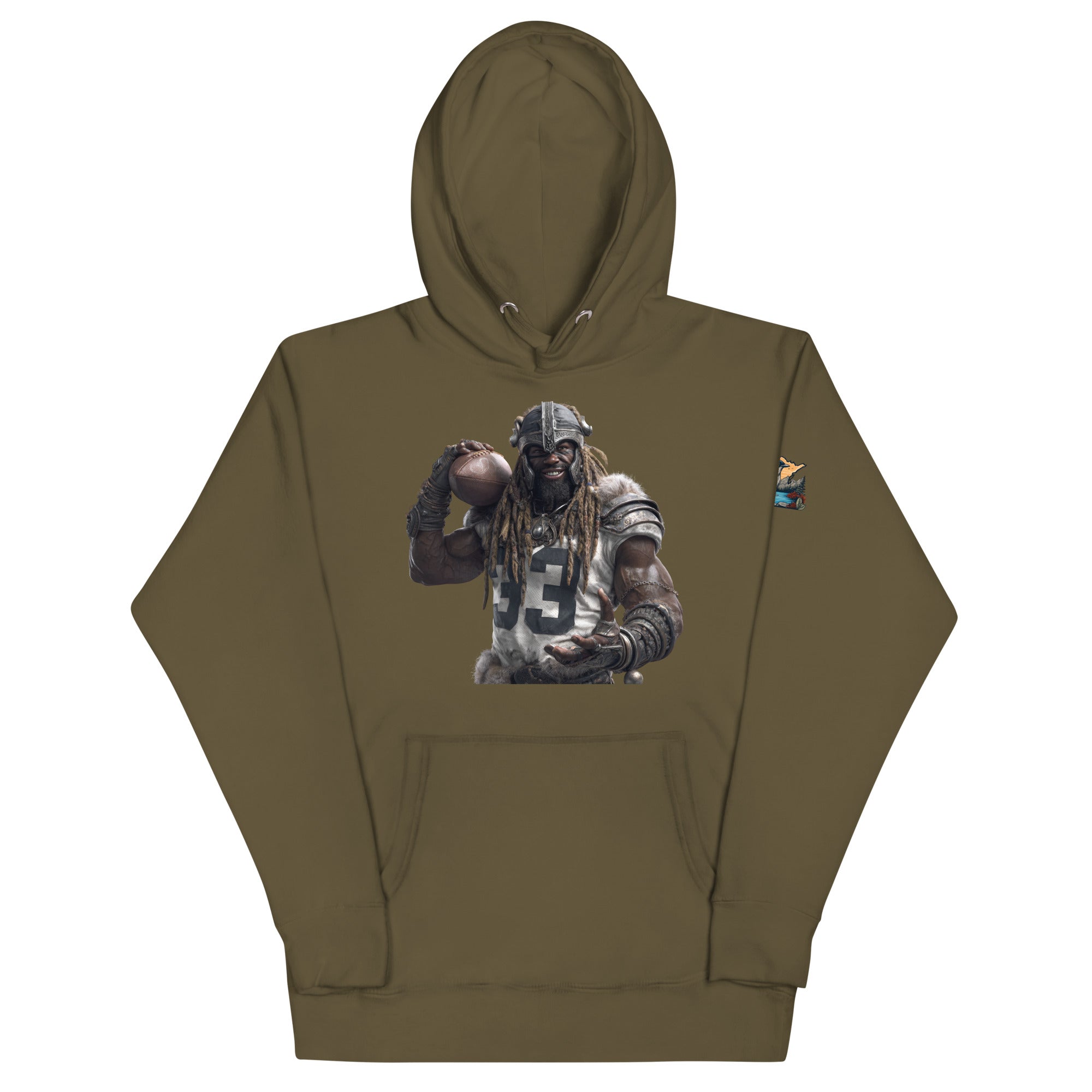 Viking 9 M Unisex Hoodie Military Green