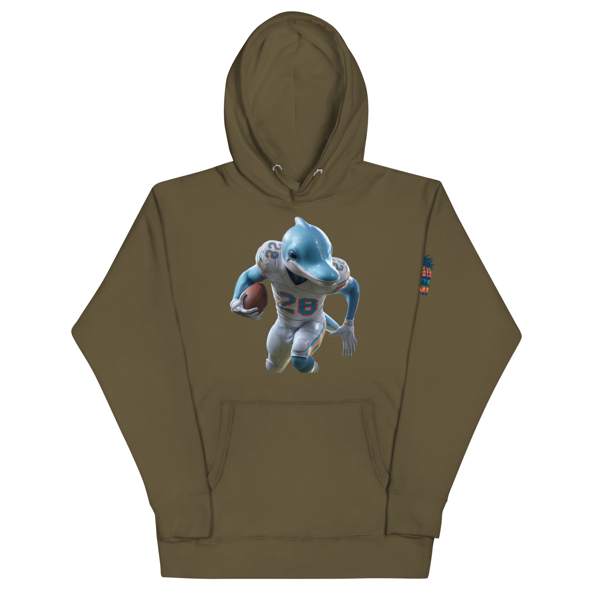 Dolphin 3 M Unisex Hoodie Military Green