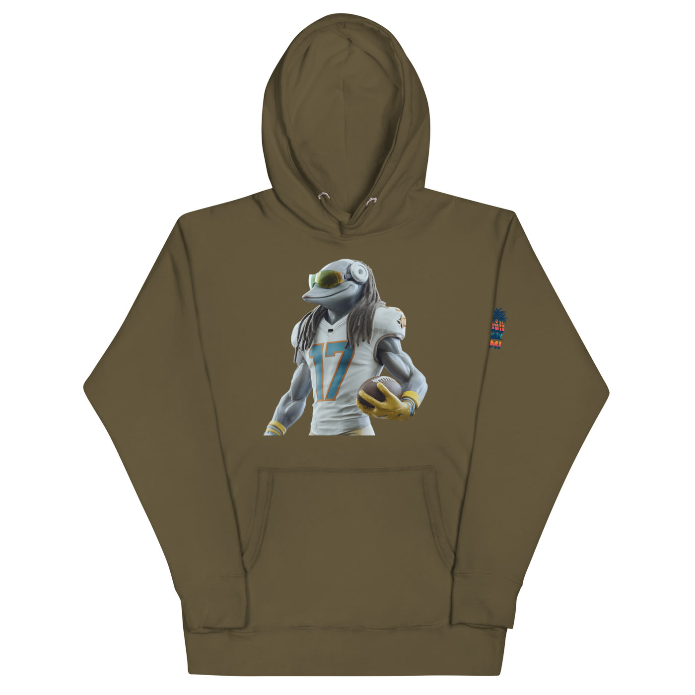 Dolphin 5 M Unisex Hoodie Military Green
