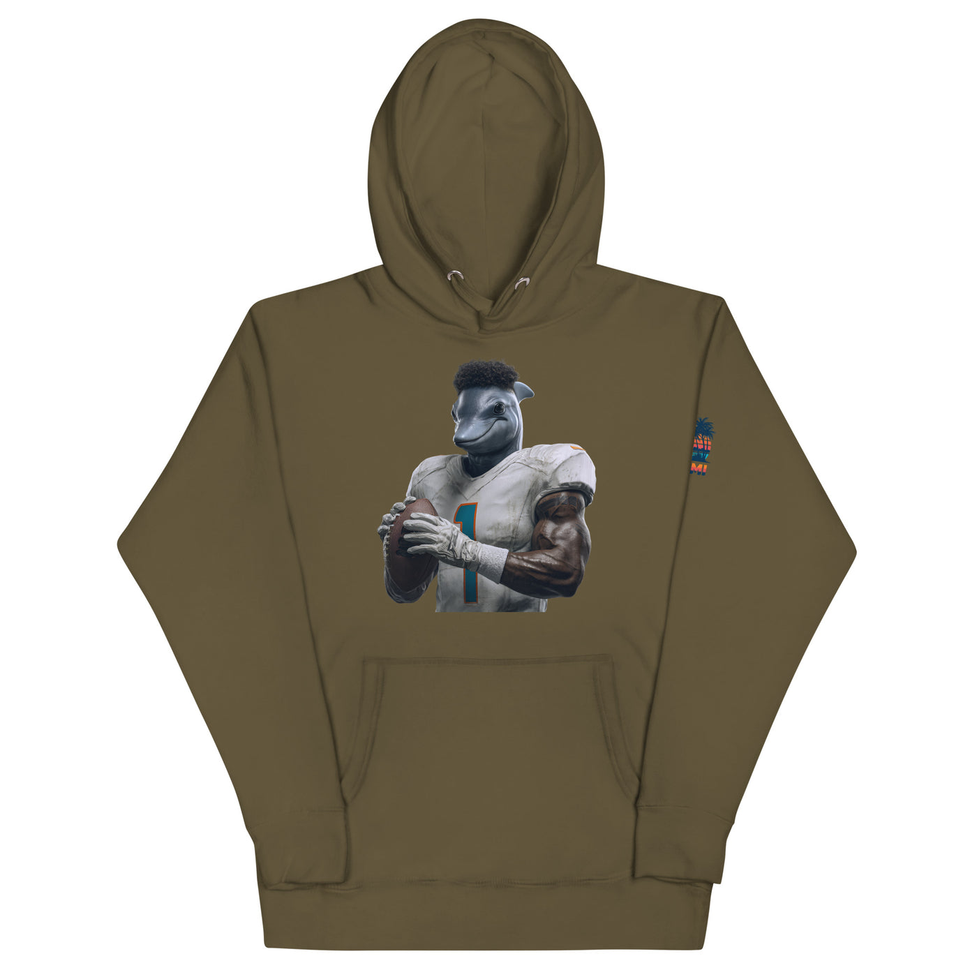 Dolphin 7 M Unisex Hoodie Military Green