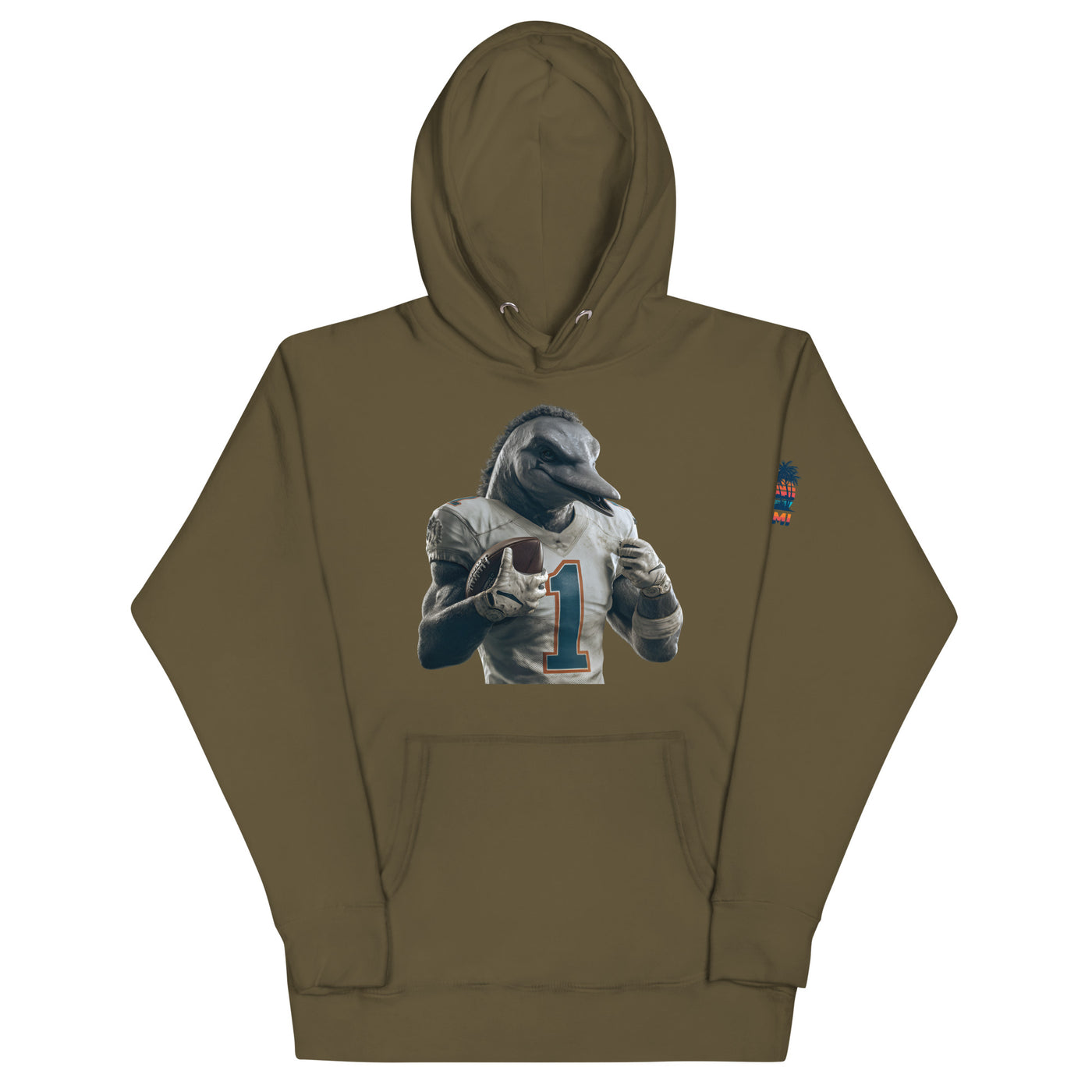 Dolphin 8 M Unisex Hoodie Military Green